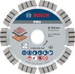 Disc diamantat Bosch PRO Stone pentru tăierea pietrei, 125 mm.
