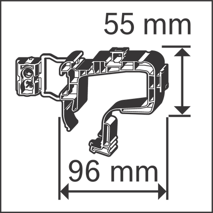 Dimensiunile suportului de cablu.