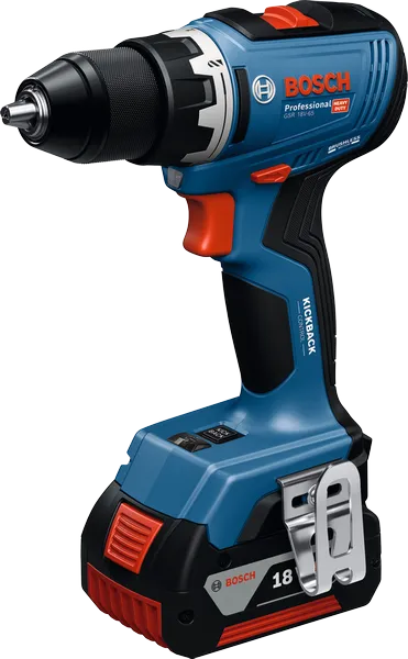 Mașină de găurit fără fir Bosch GSR 18V-65 cu baterie de 5Ah.