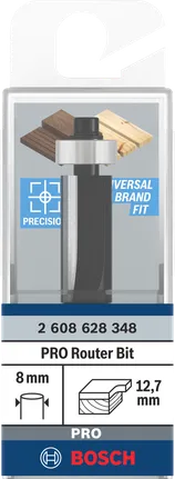 Freză Bosch PRO 12,7×25,4 mm, tijă de 8 mm.