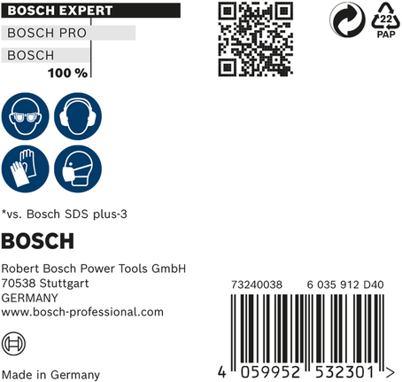 Ambalaj pentru burghiu cu ciocan Bosch EXPERT SDS plus-7X.