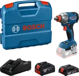 Set șurubelniță cu impact Bosch GDX 18V-285 cu cutie și baterii.