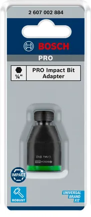 Adaptor pentru biți de impact Bosch PRO de 1/2 inch pentru tije hexagonale.