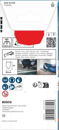 Deget de șlefuit din carbură Bosch EXPERT AVZ 32 RT4 32 x 53 mm.
