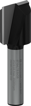 Freză dreaptă Bosch PRO cu două caneluri 16x19,6 mm.