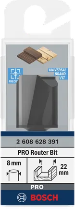 Freză dreaptă Bosch PRO 22 mm 8 mm.