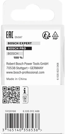 Freză dreaptă Bosch PRO 25×19,6 mm, tijă de 8 mm.