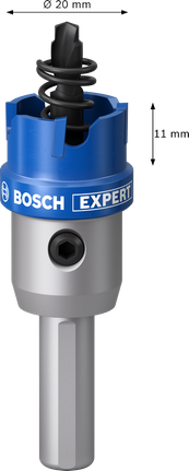 Coroană pentru tablă Bosch EXPERT 20 mm pentru tăierea metalului.