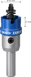 Coroană pentru tablă Bosch EXPERT de 21 mm cu arbore.
