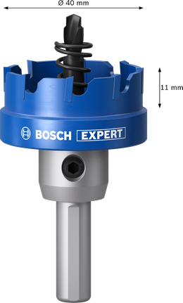 Coroană pentru tablă Bosch EXPERT, 40 mm, cu arbore.