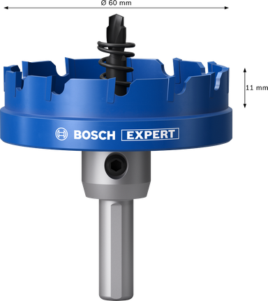 Coroană pentru tablă Bosch EXPERT cu arbore, 60 mm.