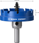 Carotă pentru tablă Bosch EXPERT cu arbore, diametru 61 mm.