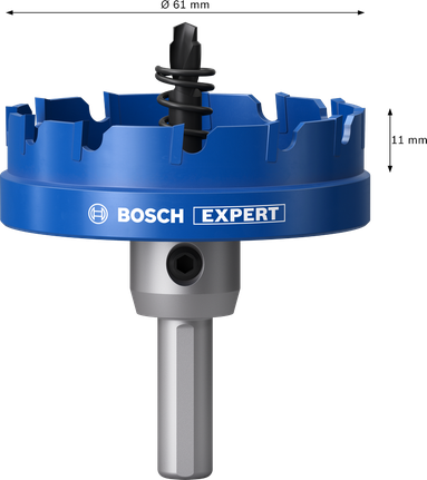 Carotă pentru tablă Bosch EXPERT cu arbore, diametru 61 mm.