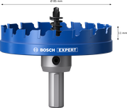 Coroană pentru tablă Bosch EXPERT 85 mm pentru tăierea metalului.