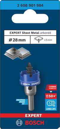Coroană pentru tablă Bosch EXPERT, 28 mm.