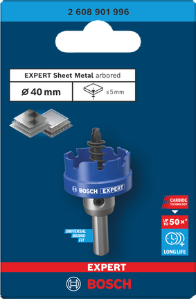 Coroană pentru tablă Bosch EXPERT de 40 mm.