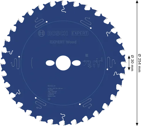 Lamă de ferăstrău circular Bosch EXPERT Wood 254 mm pentru lemn.
