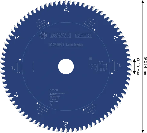Lamă de ferăstrău circular pentru laminat Bosch EXPERT T84 254 mm.