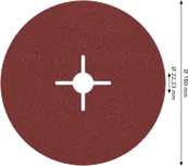 Disc abraziv cu fibre Bosch PRO R780, 180 mm, granulație 100.