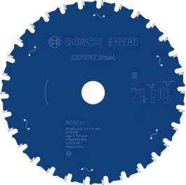 Lamă de ferăstrău circular Bosch EXPERT Steel, 160 mm, 30 de dinți.