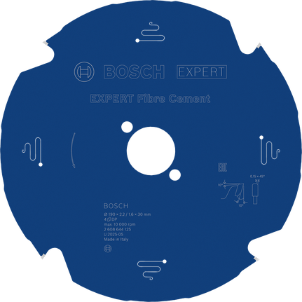 Lamă de ferăstrău circular pentru fibrociment Bosch EXPERT, diametru 190 mm.