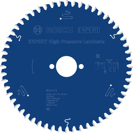 Lamă de ferăstrău circular pentru laminat de înaltă presiune Bosch EXPERT, 190 mm.