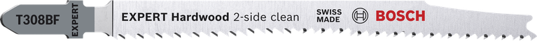 Lamă de ferăstrău vertical Bosch EXPERT Hardwood T308BF, curățată pe 2 fețe.