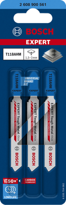 Lame de ferăstrău pendular din carbură Bosch EXPERT Tough Metal T118AHM.
