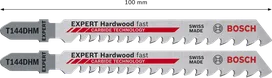 Lamă de ferăstrău vertical din carbură Bosch EXPERT Hardwood Fast T144DHM.