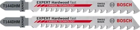 Lamă de ferăstrău pendular Bosch EXPERT Hardwood Fast T144DHM cu dinți din carbură.