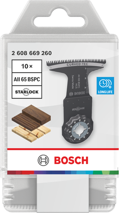 Lamă de tăiat lemn Bosch Starlock 65×40 mm 10 bucăți.