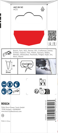 Lamă de tăiere pentru plastic Bosch Starlock 28×40 mm, pachet de 5.