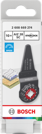 Lame de tăiat plastic Bosch Starlock AIZ 28 SC, pachet de 10.