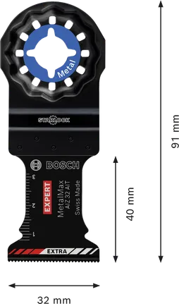 Lamă de tăiere cu intrare directă Bosch EXPERT AIZ 32 AIT MetalMax, carbură.