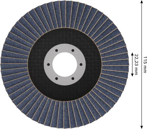 Disc lamelar Bosch X451 115 mm G40 pentru șlefuirea metalului.