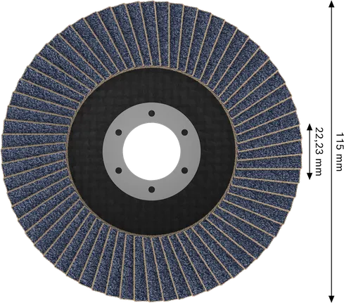 Disc lamelar Bosch X451 115 mm G60 pentru polizoare unghiulare.