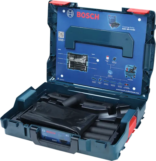 Kit de curățare Bosch pentru GAS 18V-12 MC în geantă de transport.