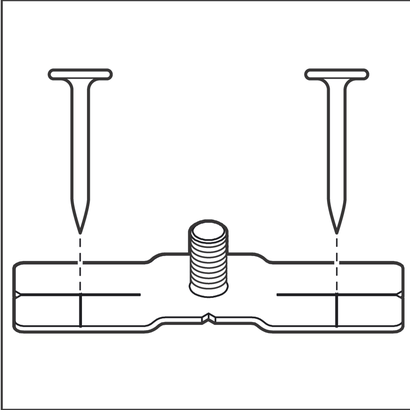 Object #200587404: MetalHangerExternalThread2xNagelsetzen