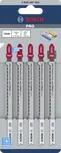 Lame de ferăstrău pendular Bosch PRO Plastics PVC și PMMA Clean T302H, pachet de 5.