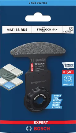 Disc diamantat de colț Bosch EXPERT MATI 68 RD4 pentru plăci ceramice.