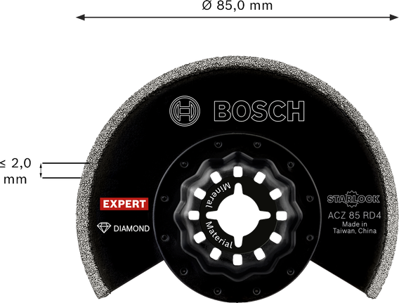 Bosch EXPERT ACZ 85 RD4 lamă cu segment de chit diamantat, 85 mm.