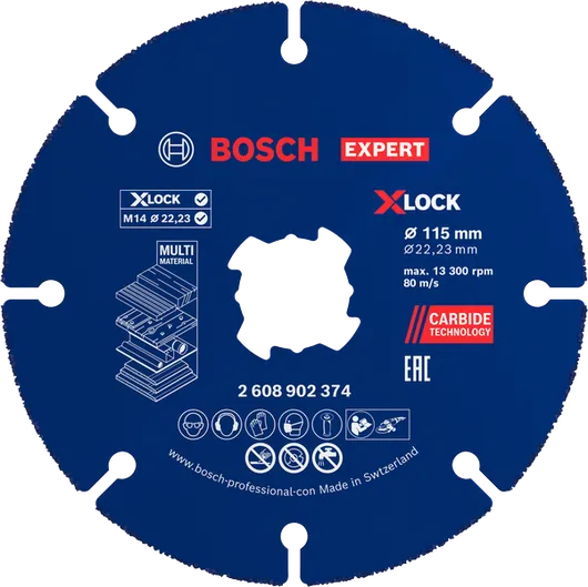 Disc de tăiere din carbură multimaterial Bosch EXPERT 115 mm.