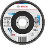 Disc lamelar Bosch X451 125 mm G80 pentru șlefuirea mai multor materiale.