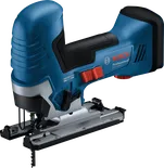 Ferăstrău vertical fără fir Bosch GST 185-LI cu baterie și husă.