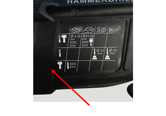 Uputstvo za upotrebu Bosch alata sa SDS-plus oznakama i dimenzijama.