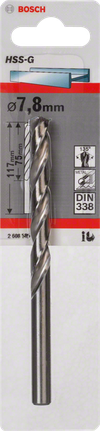 Bosch бургија за метал HSS-G 7,8 мм.
