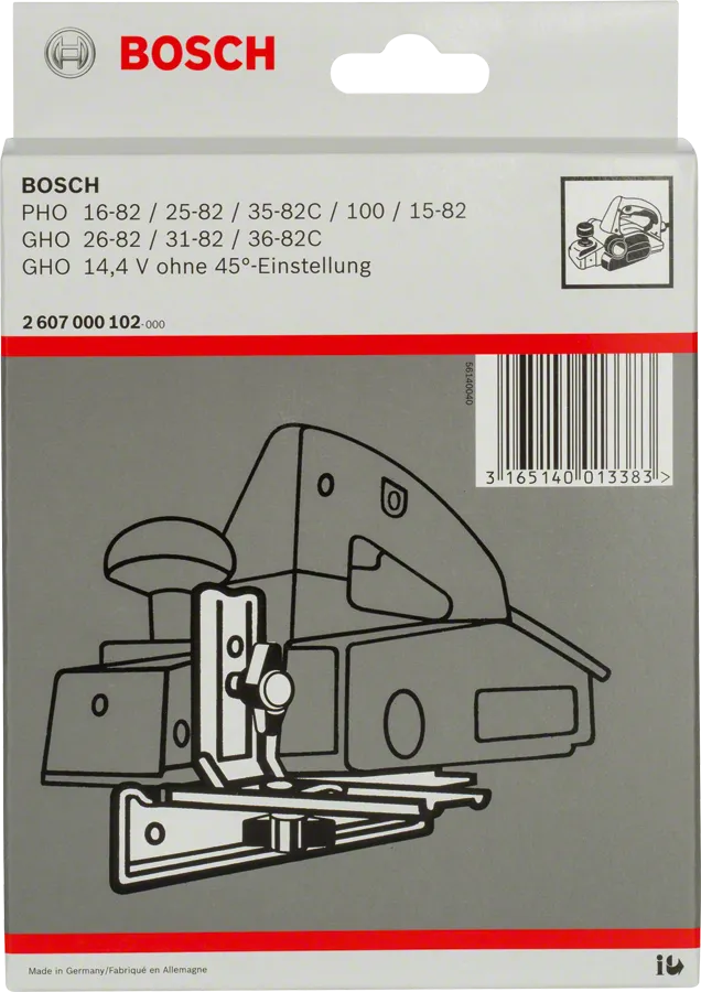 Паковање додатне опреме за паралелне вођице Bosch.