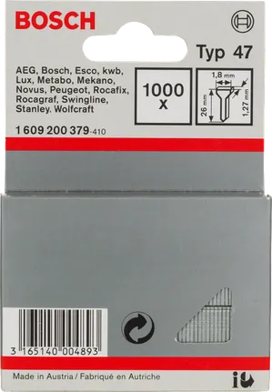 Bosch ексери тип 47, 26 мм, паковање од 1000 комада.