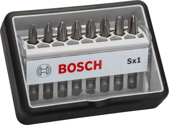 Bosch сет битова за одвијач Robust Line од 8 делова, екстра тврди.