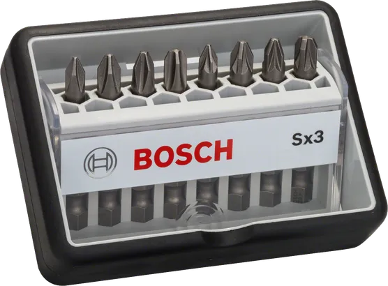 Bosch сет одвијача Robust Line, 8 делова, екстра тврди.